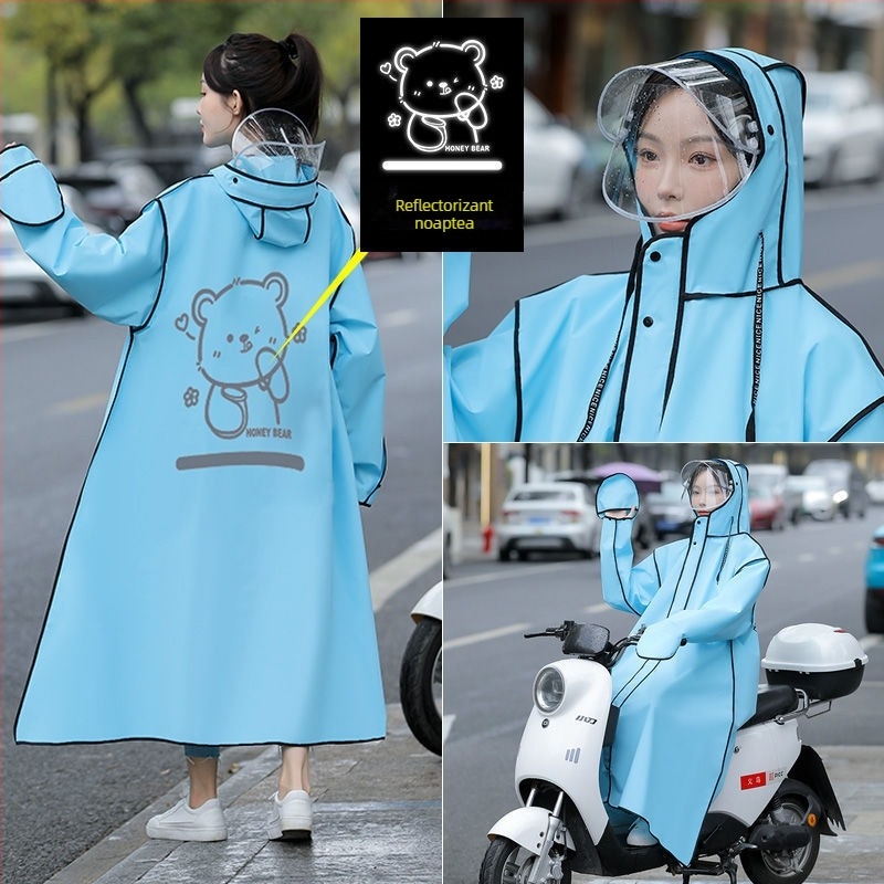 Poncho de ploaie EVA pentru adulți, potrivit pentru motocicletă/mașină electrică, cu posibilitate de personalizare