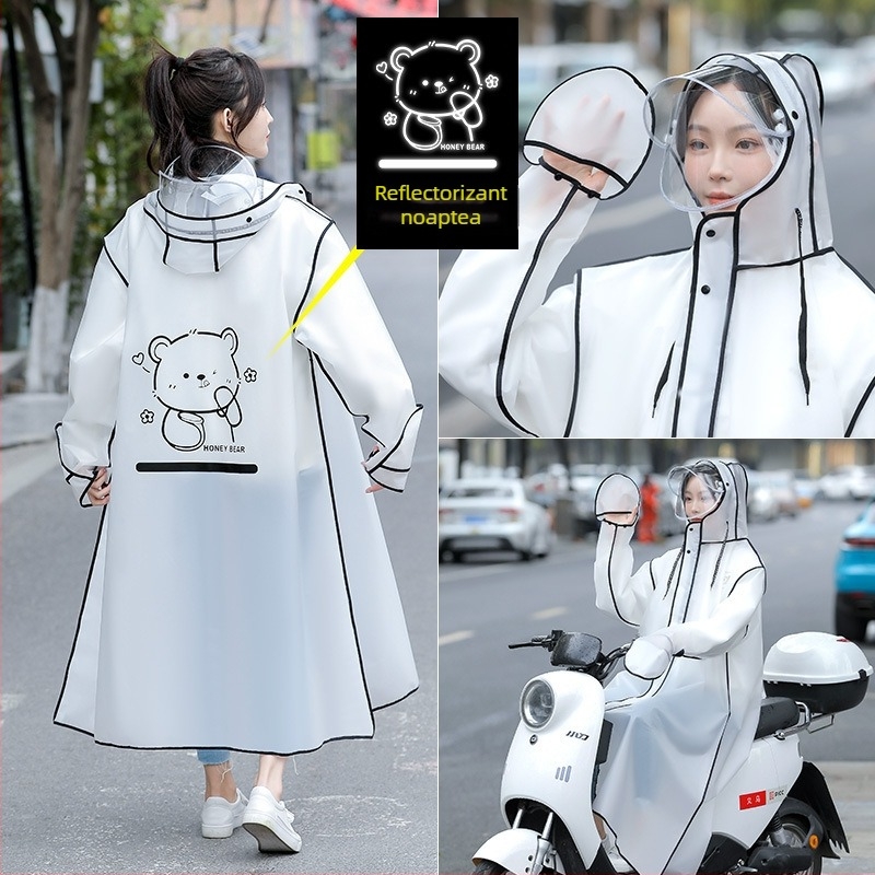 Poncho de ploaie EVA pentru adulți, potrivit pentru motocicletă/mașină electrică, cu posibilitate de personalizare