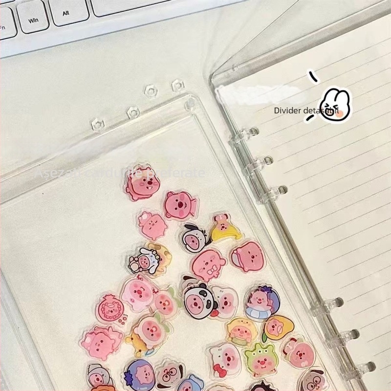 Carte acrilică cu foi detașabile, pagini centrale detașabile, 45 de foi, pagini interioare din hârtie de cupru, carte shaker transparent decorativă