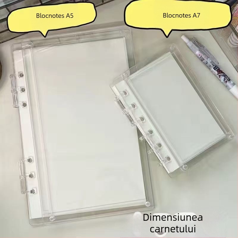 Carte acrilică cu foi detașabile, pagini centrale detașabile, 45 de foi, pagini interioare din hârtie de cupru, carte shaker transparent decorativă