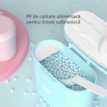 Toukie container dublu-strat pentru lapte praf pentru bebeluși și cereale, marcă privată autorizată, potrivit de la naștere până la 3 ani