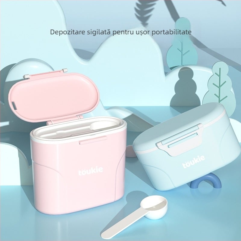 Toukie container dublu-strat pentru lapte praf pentru bebeluși și cereale, marcă privată autorizată, potrivit de la naștere până la 3 ani