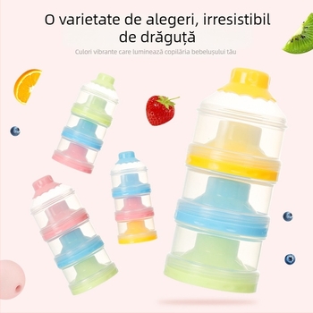 Smoked Cutie pentru lapte praf cu trei straturi – portabilă, material sigur, rezistentă la temperaturi înalte, pentru nou-născuți până la 3 ani (Cod de bare 6971109130162)