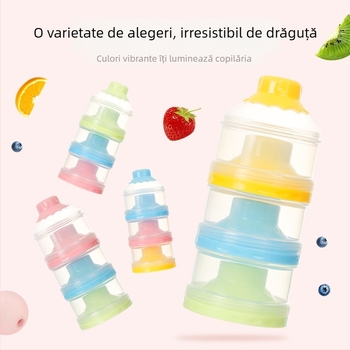 Smoked Cutie pentru lapte praf cu trei straturi – portabilă, material sigur, rezistentă la temperaturi înalte, pentru nou-născuți până la 3 ani (Cod de bare 6971109130162)