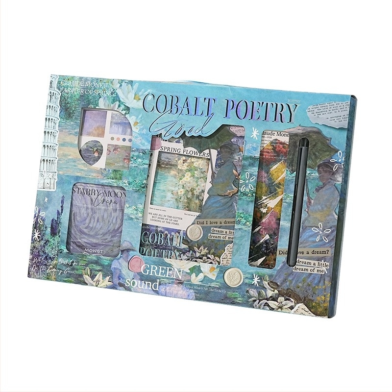 Set jurnal pictură în ulei retro – Model ZN728 • 6 găuri • 80 pagini • Pagini interioare • Personalizare disponibilă