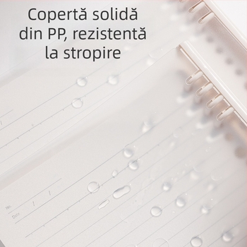 Deli HA540-1 Carcasă pentru caiet cu foi detașabile, pagini liniate, 40 de pagini, foi interioare detașabile, compatibilă cu găuri 20/26