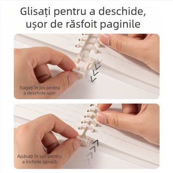 Deli HA540-1 Carcasă pentru caiet cu foi detașabile, pagini liniate, 40 de pagini, foi interioare detașabile, compatibilă cu găuri 20/26