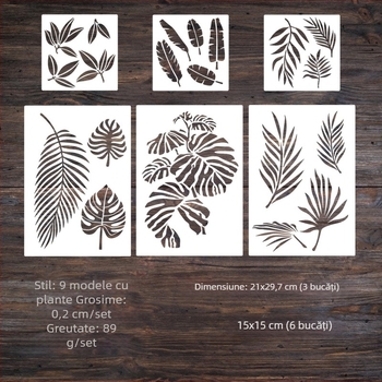 Tablou de perete nordic minimalist, stil european, cu plante verzi pentru living și dining