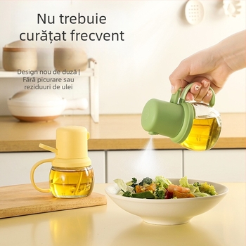 Recipient din sticlă pentru ulei de bucătărie, cu funcție de pulverizare, rezistent la temperaturi înalte, construcție etanșă și îngroșată, capacitate mare
