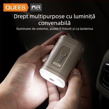 Pompa de aer electrică montată pe vehicul, pentru camping în aer liber și uz casnic, pompă de umflat/vid pentru saltele, USB, 70 L/min, afișaj digital