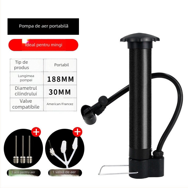 Pompa mini pentru bicicletă, micro pompă, model Dqt-001, tip valvei: Beautiful mouth, pentru bicicletă
