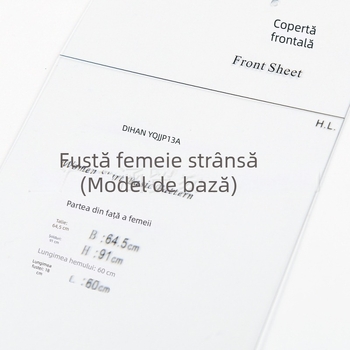 DIHAN 1:3 Rochie sheath pentru femei, prototip șablon în stilul culturii japoneze; plastic transparent