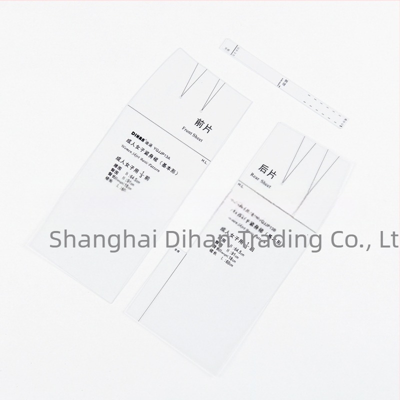 DIHAN 1:3 Rochie sheath pentru femei, prototip șablon în stilul culturii japoneze; plastic transparent