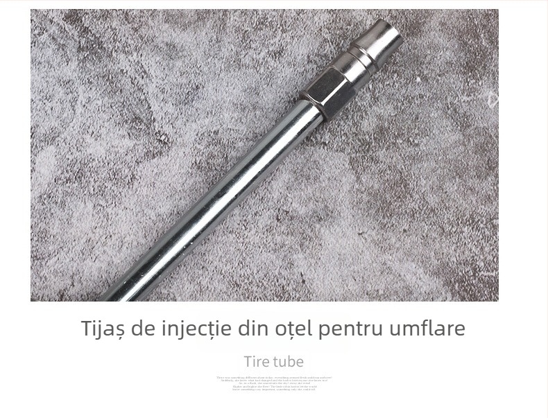 Pompa manuală cu duză aer cotită — HANGTETE, din fier, model Elbow air nozzle, presiune aer 1,6 MPa, pentru bicicletă