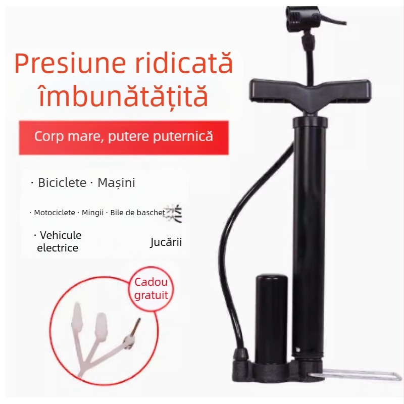 Pompa pentru bicicletă – Model 4647, greutate 300 g, presiune aer 46, include ace, supapă universală