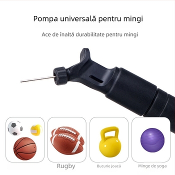 Pompa manuală MP19 reglabile pentru mingi, cu 2 ace de aer, lungime 190 mm