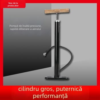 Pompa manuală de aer, design monocorp, corp din fier, lungime 64, include ac pentru mingi