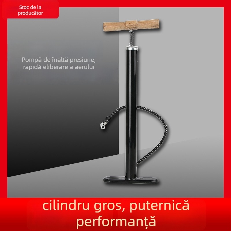 Pompa manuală de aer, design monocorp, corp din fier, lungime 64, include ac pentru mingi