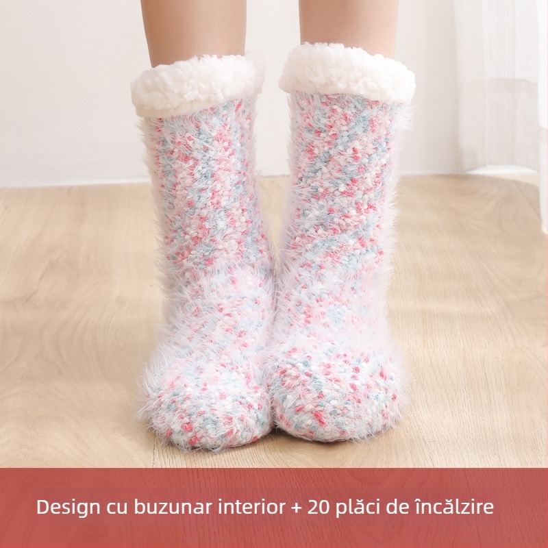 Papuci de casă încălziți USB – partea superioară din bumbac, unisex, pentru casă, potriviți pentru dormit