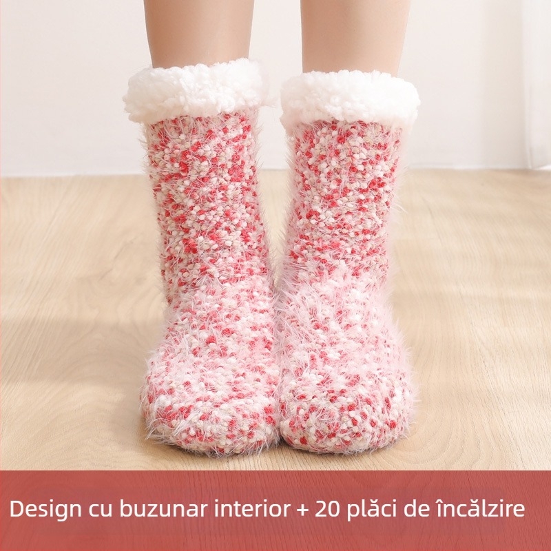 Papuci de casă încălziți USB – partea superioară din bumbac, unisex, pentru casă, potriviți pentru dormit