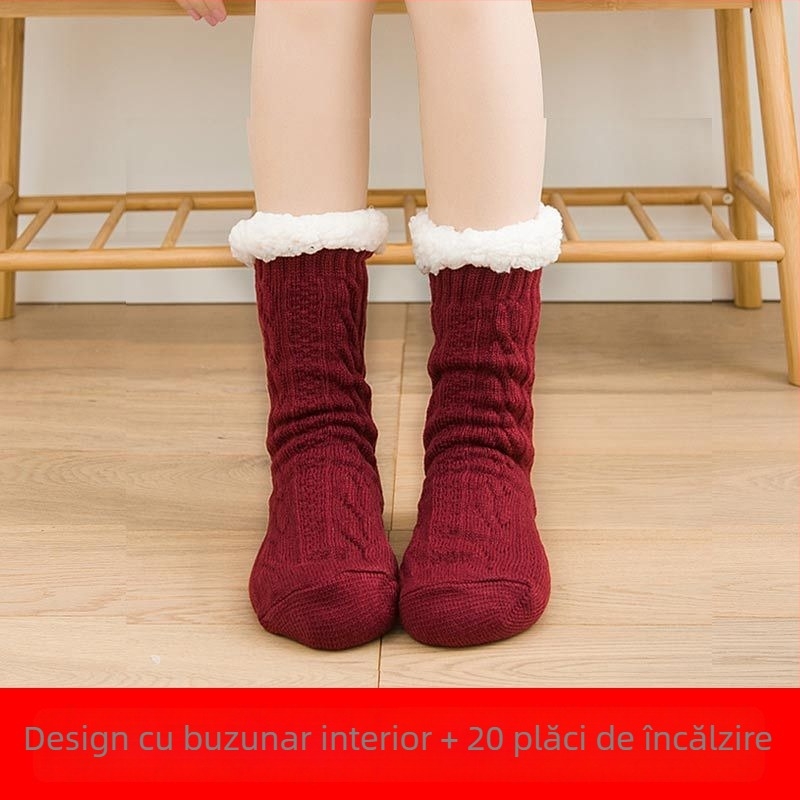 Papuci de casă încălziți USB – partea superioară din bumbac, unisex, pentru casă, potriviți pentru dormit