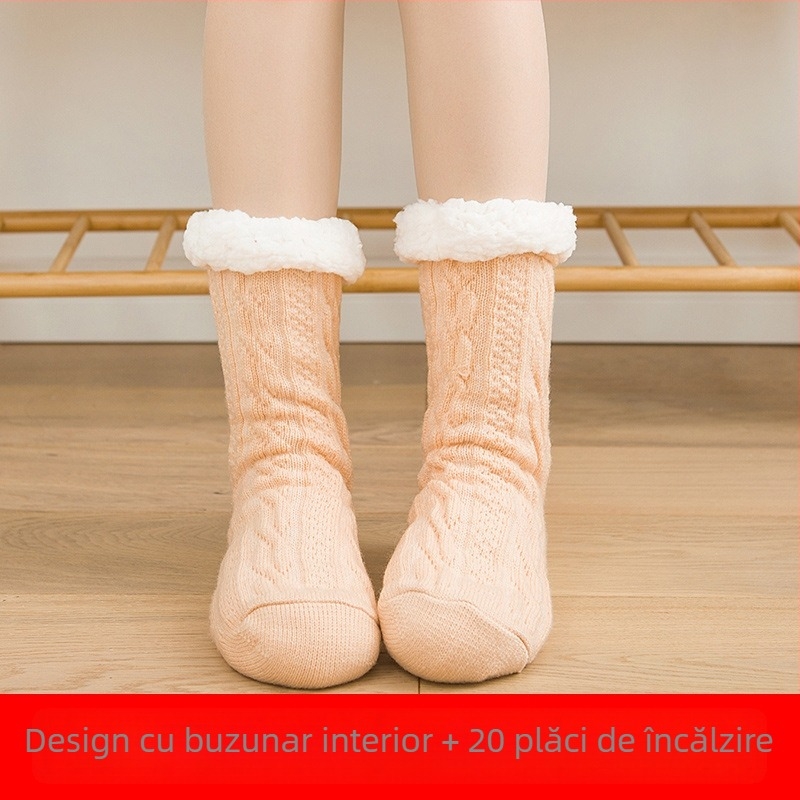 Papuci de casă încălziți USB – partea superioară din bumbac, unisex, pentru casă, potriviți pentru dormit