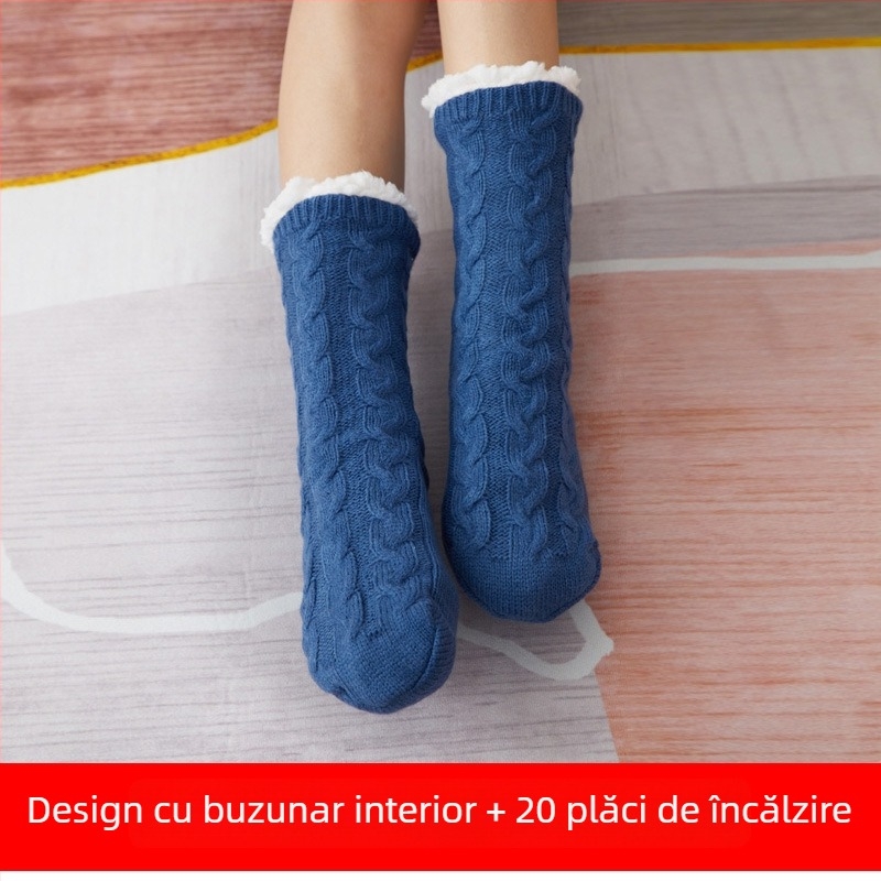 Papuci de casă încălziți USB – partea superioară din bumbac, unisex, pentru casă, potriviți pentru dormit