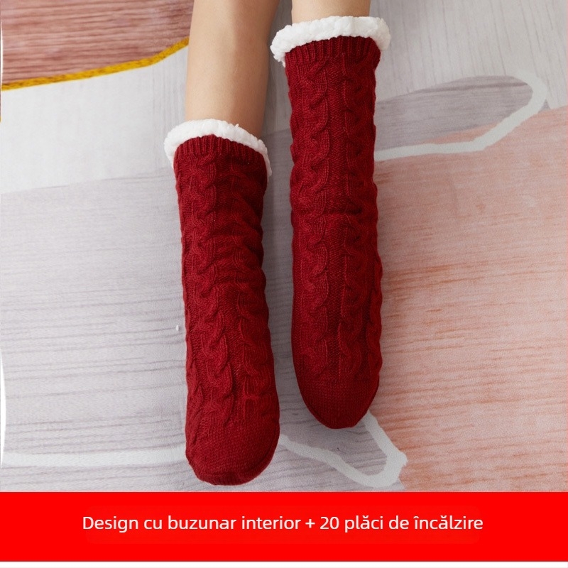 Papuci de casă încălziți USB – partea superioară din bumbac, unisex, pentru casă, potriviți pentru dormit