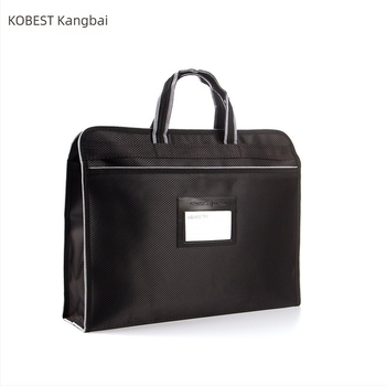 Geantă fișier A4 - KOBEST, Cavalry oblique foaming material, închidere cu fermoar