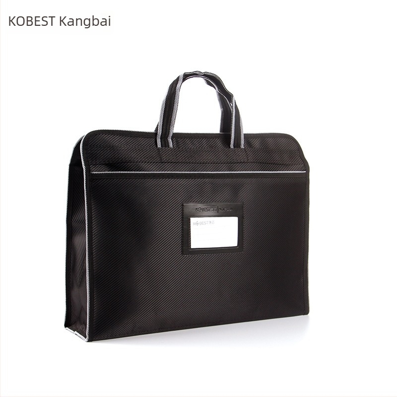 Geantă fișier A4 - KOBEST, Cavalry oblique foaming material, închidere cu fermoar