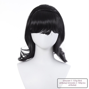 Perucă lungă, buclată, DM901, breton, coroană înaltă, fibre rezistente la temperatură, mecanism de fabricație