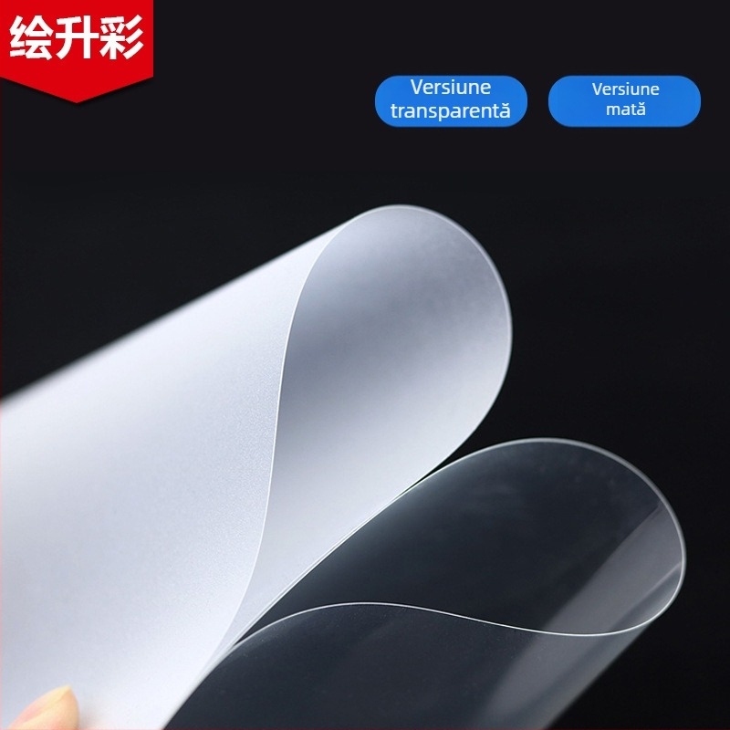 Film pentru legare documente, PET, transparență peste 97%, 100 coli în pachet, Xin Laimei