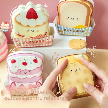 Yanshe Notebook creativ de stres cu desene animate, design drăguț cu inimă și formă specială; ambalaje 16/64/128