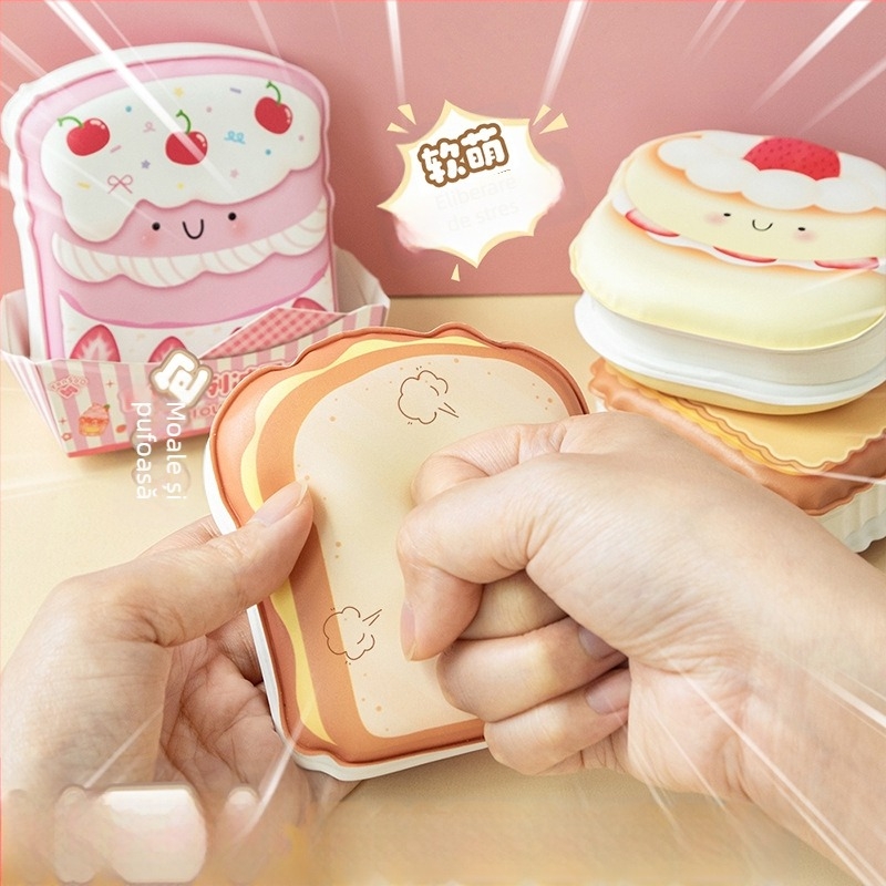 Yanshe Notebook creativ de stres cu desene animate, design drăguț cu inimă și formă specială; ambalaje 16/64/128