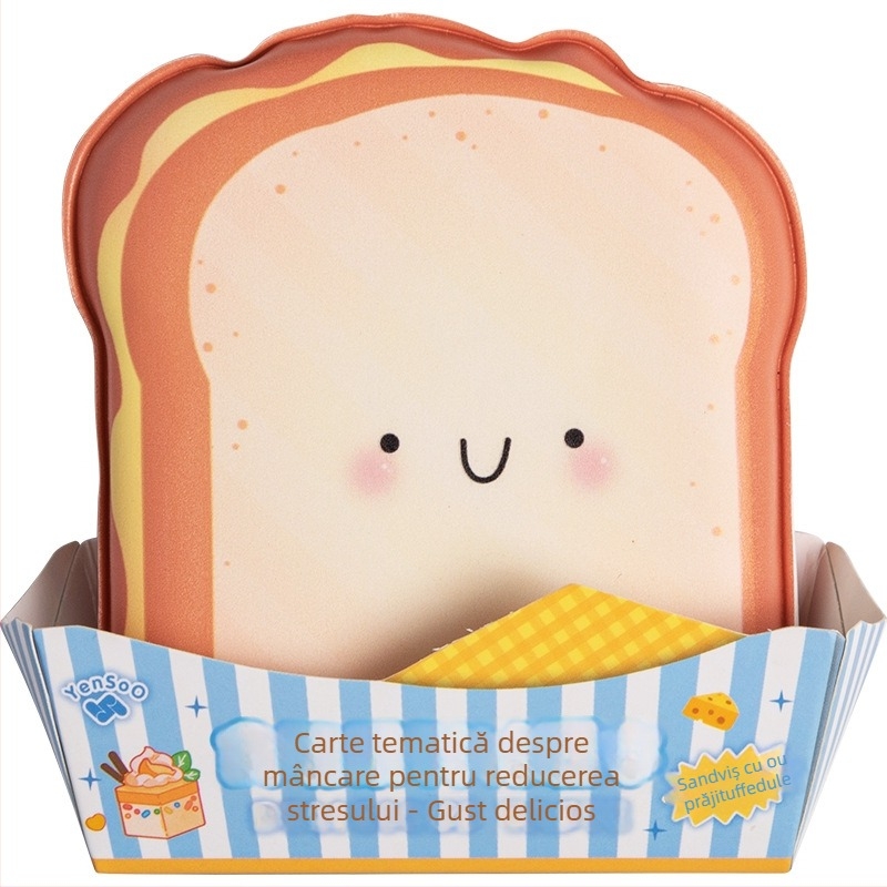 Yanshe Notebook creativ de stres cu desene animate, design drăguț cu inimă și formă specială; ambalaje 16/64/128