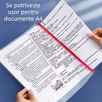 Set de 100 pungi transparente din PVC cu închidere etanșă pentru documente