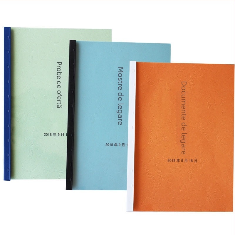 100 benzi de legare a documentelor, benzi de margine cu 10 găuri, plastic, grosime 5 mm