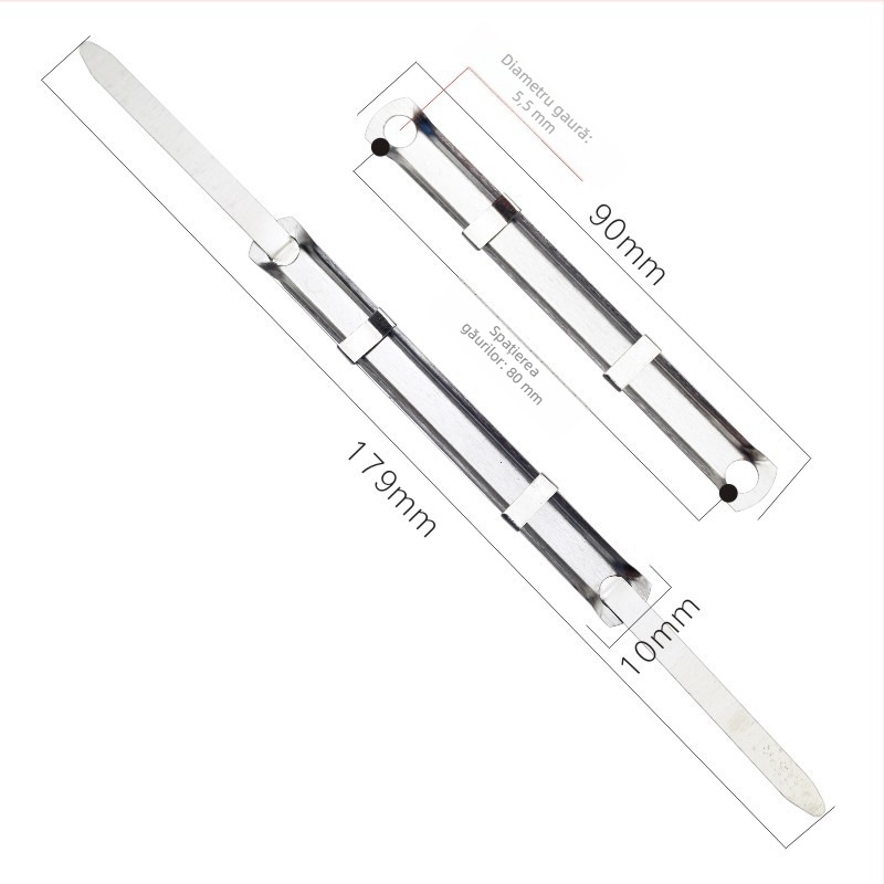 Clip metal pentru dosare cu două găuri Timhuada 1001, ambalare 50 seturi pe cutie, 100 cutii pe colet