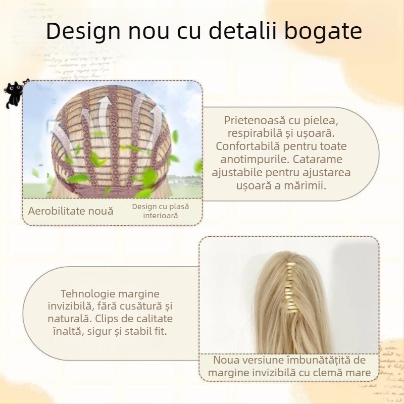 Senyue perucă, păr cu fir rezistent la temperaturi înalte, bucle lungi, lungime lungă, model DM891-88
