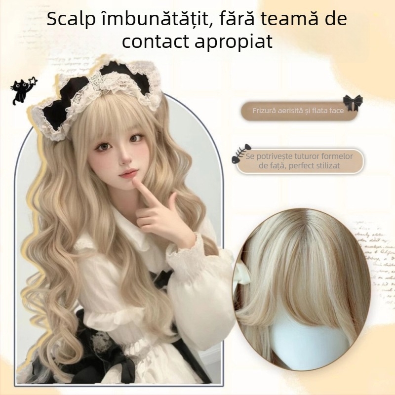 Senyue perucă, păr cu fir rezistent la temperaturi înalte, bucle lungi, lungime lungă, model DM891-88