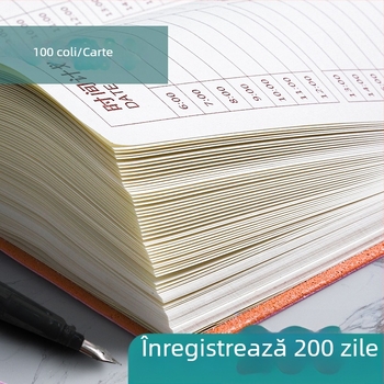 Zhengcai 4320 carnet de notițe cu copertă din piele artificială, legare lipită, Daolin hârtie 80gsm, 100 pagini