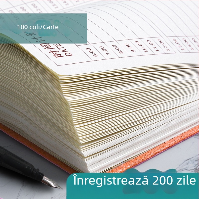 Zhengcai 4320 carnet de notițe cu copertă din piele artificială, legare lipită, Daolin hârtie 80gsm, 100 pagini