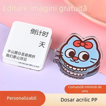 Clip acrilic pentru agendă, dublufață, accesorii desen animate pentru planer