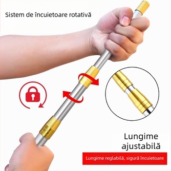 Tijă telescopică din oțel inoxidabil pentru cules fructe, cu secțiuni multiple