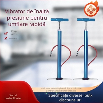 Sepas Pompa manuală pentru bicicletă – 0,8 MPa presiune înaltă, cu ac de aer, 3 în 1 pentru baschet, mașină și bicicletă, Personalizabilă