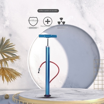 Sepas Pompa manuală pentru bicicletă – 0,8 MPa presiune înaltă, cu ac de aer, 3 în 1 pentru baschet, mașină și bicicletă, Personalizabilă