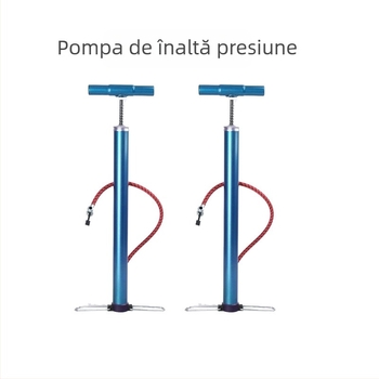 Sepas Pompa manuală pentru bicicletă – 0,8 MPa presiune înaltă, cu ac de aer, 3 în 1 pentru baschet, mașină și bicicletă, Personalizabilă