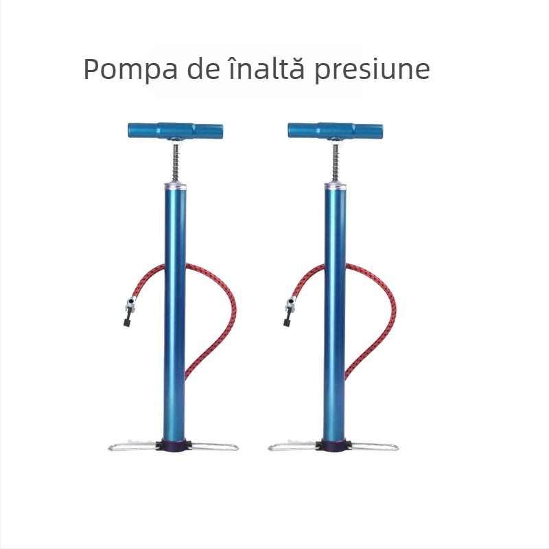 Sepas Pompa manuală pentru bicicletă – 0,8 MPa presiune înaltă, cu ac de aer, 3 în 1 pentru baschet, mașină și bicicletă, Personalizabilă