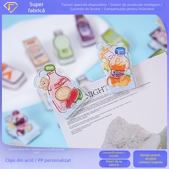 Stupid Bird clip acrilic pentru birou, clips de legare pentru fișe cu foi