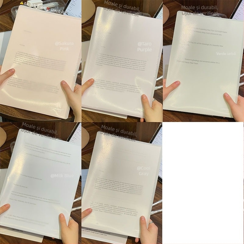 Dosar în formă L pentru A4, plastic, organizator multi-pagină, format A4, grosime placă 1 mm, lățime spate 220 mm